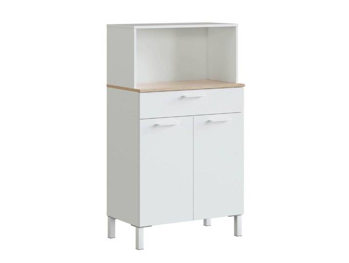 habeig Küchenbuffet Küchenschrank, Singleküche, Mehrzweckschrank, weiß, gross Tiefe ca. 40 cm