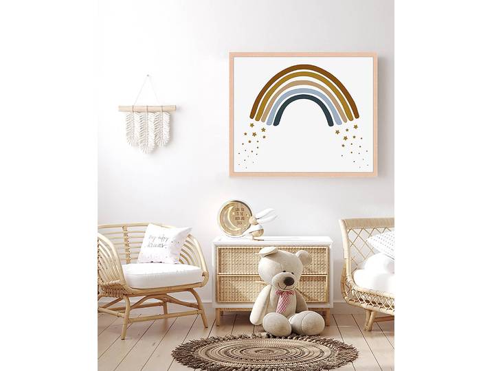 Tableau déco Scandinavian Rainbow 53 x 63cm Multicolore
