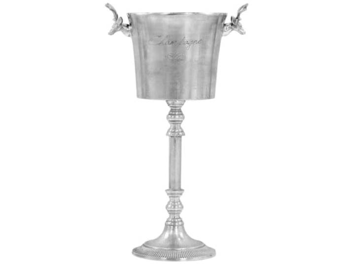 HGFDSAWE Sektkühler Vollaluminium, Flaschenkühler mit Rentier-Griffen Ideal für Dinnerpartys, Robustes Metall-Design, Sofort einsatzbereit