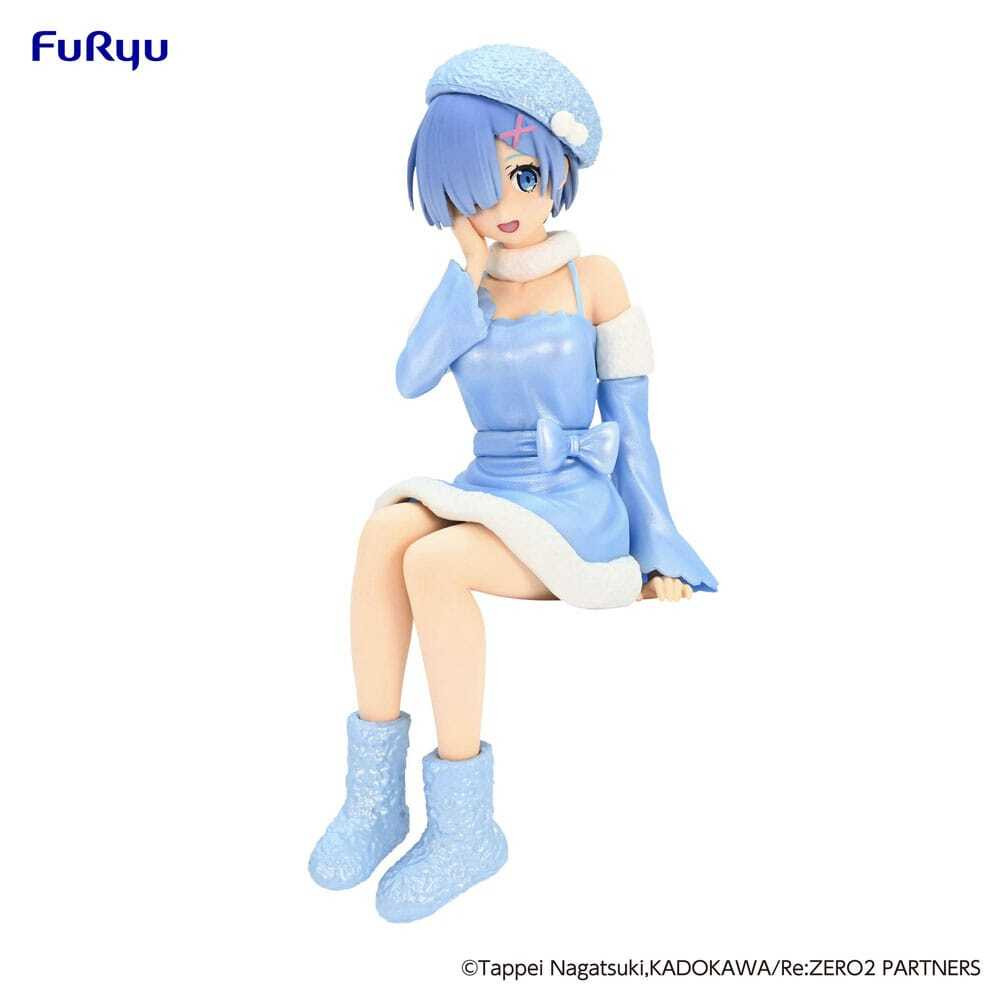 FuRyu Re:Zero Starting Life in Another World Noodle Stopper PVC-beeldje Rem Sneeuwprinses Parelkleur 14 cm