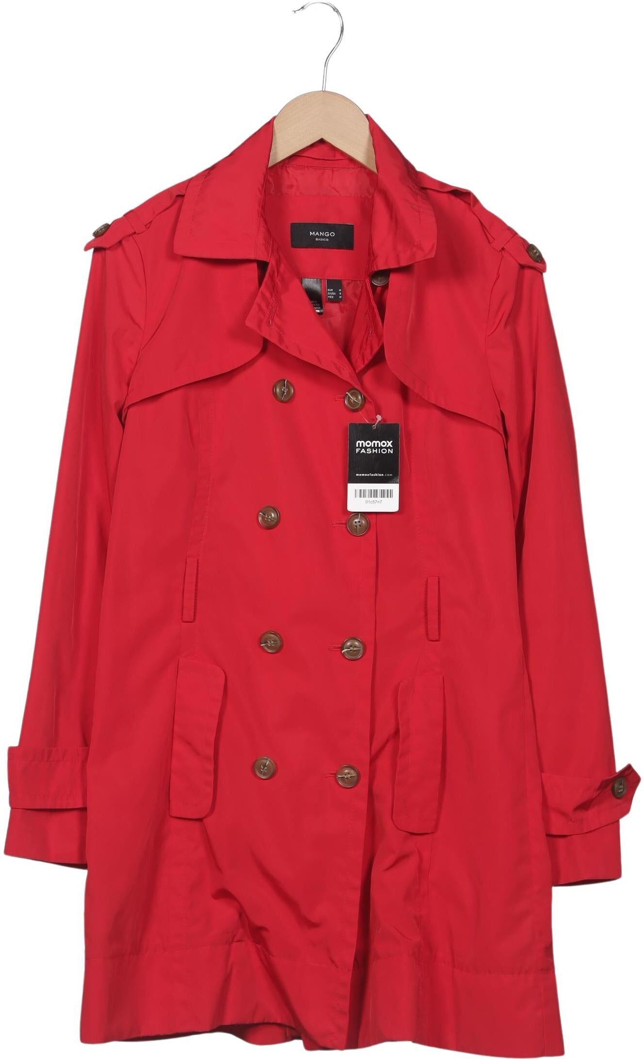 Mango Damen Mantel, Rot, Gr. M, Synthetik - Second Hand