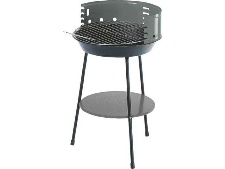 Barbecue rond au charbon de bois avec support réglable