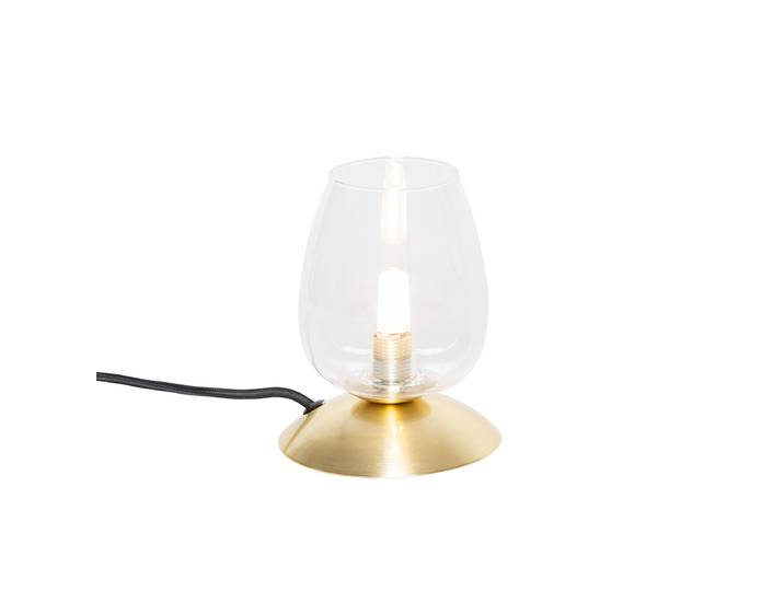 Lampe de table classique dorée avec verre - Elien