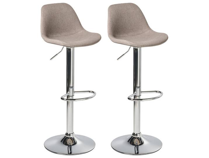 BARHOCKER 2er-Set Stoff drehbar Taupe Kahla