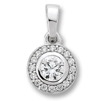 Kettenanhänger ONE ELEMENT "Zirkonia Anhänger aus 925 Silber", silber, Schmuckanhänger, Damen, mit Zirkonia, Silber 925 (Sterlingsilber), Kettenanhänger, Persönlicher Akzent – schlicht, modern, aussagekräftig