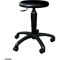Drehhocker Classic mit Rundsitz, schwarz