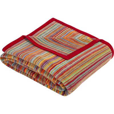 Wohndecke IBENA "Jacquard Decke Malang", bunt, B:100cm L:150cm, Mischgewebe, Wohndecken, Wohndecke, mit filigranen Streifen, made in Europe