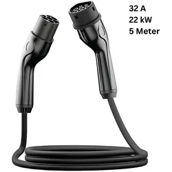 EM2GO EV Verbindungskabel, 32A 3phasig Type 2 6m