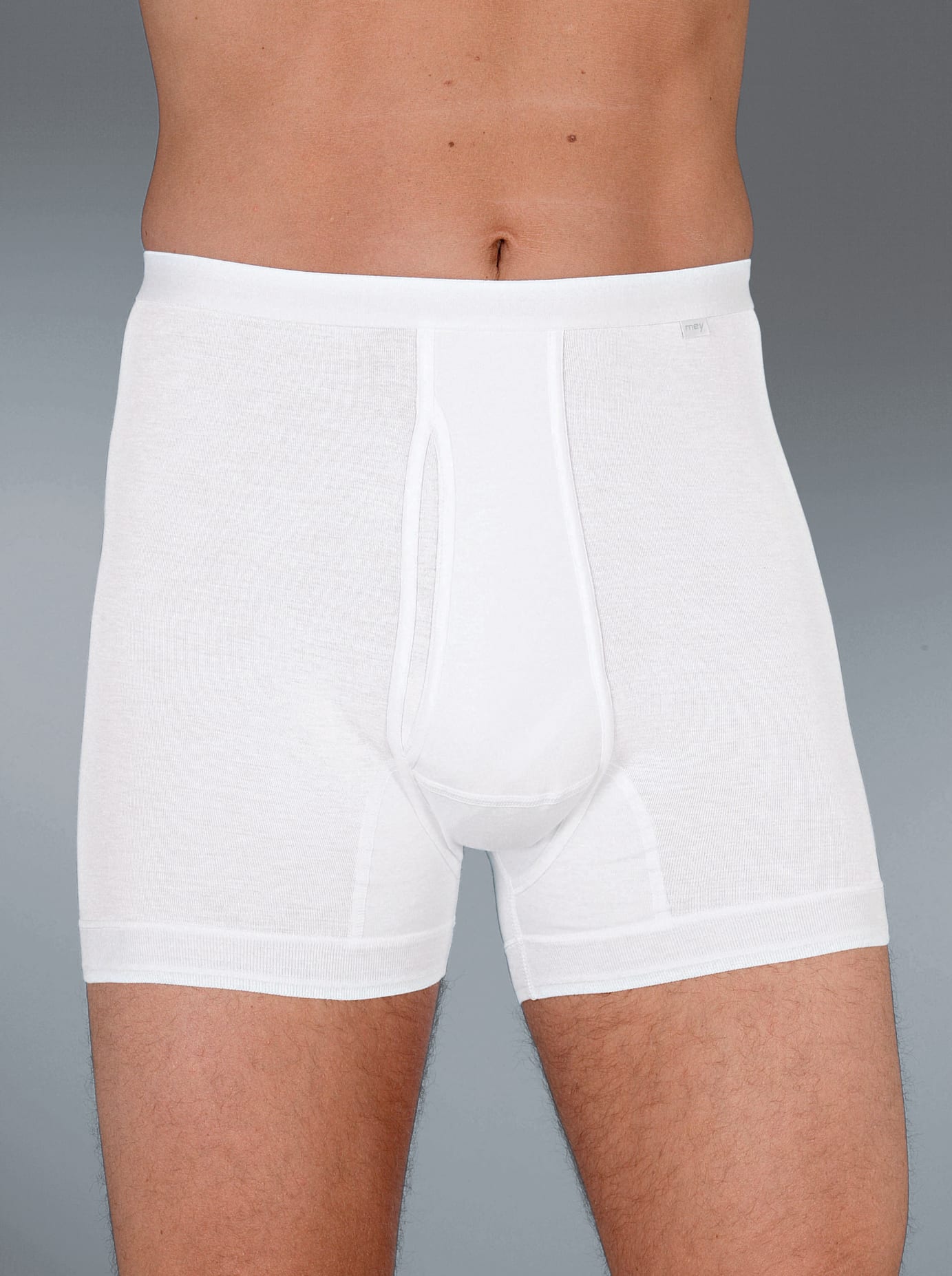 Slip MEY, Herren, Gr. 6, 1 Stk., weiss (weiß), 100% Baumwolle, Unterhosen Slip weiß 6, 1 Stk.