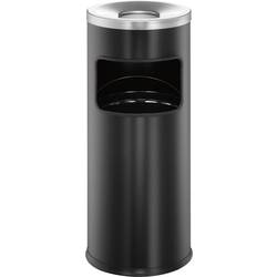 Durable DURABLE - Asch-/Mülleimer - rund - 17 L - Metall 333201 Papierkorb 17 l Metall (Ø x H) 250 mm x 630 mm Schwarz Inkl. Aschenbecher 1 St.