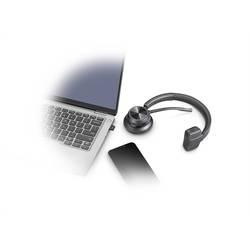 HP Poly Voyager 4310 UC Mono On Ear Headset Bluetooth® Mono Schwarz Noise Cancelling Lautstärkeregelung, inkl. Lade- und Dockingstation Computer 77Y96AA