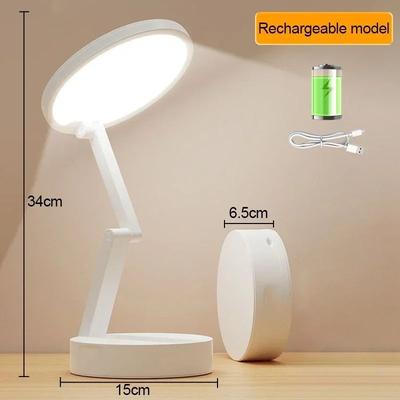 Uplift Treasures Rechargeable Foldable LED Desk Lamp With Clock a Type No Clock usb