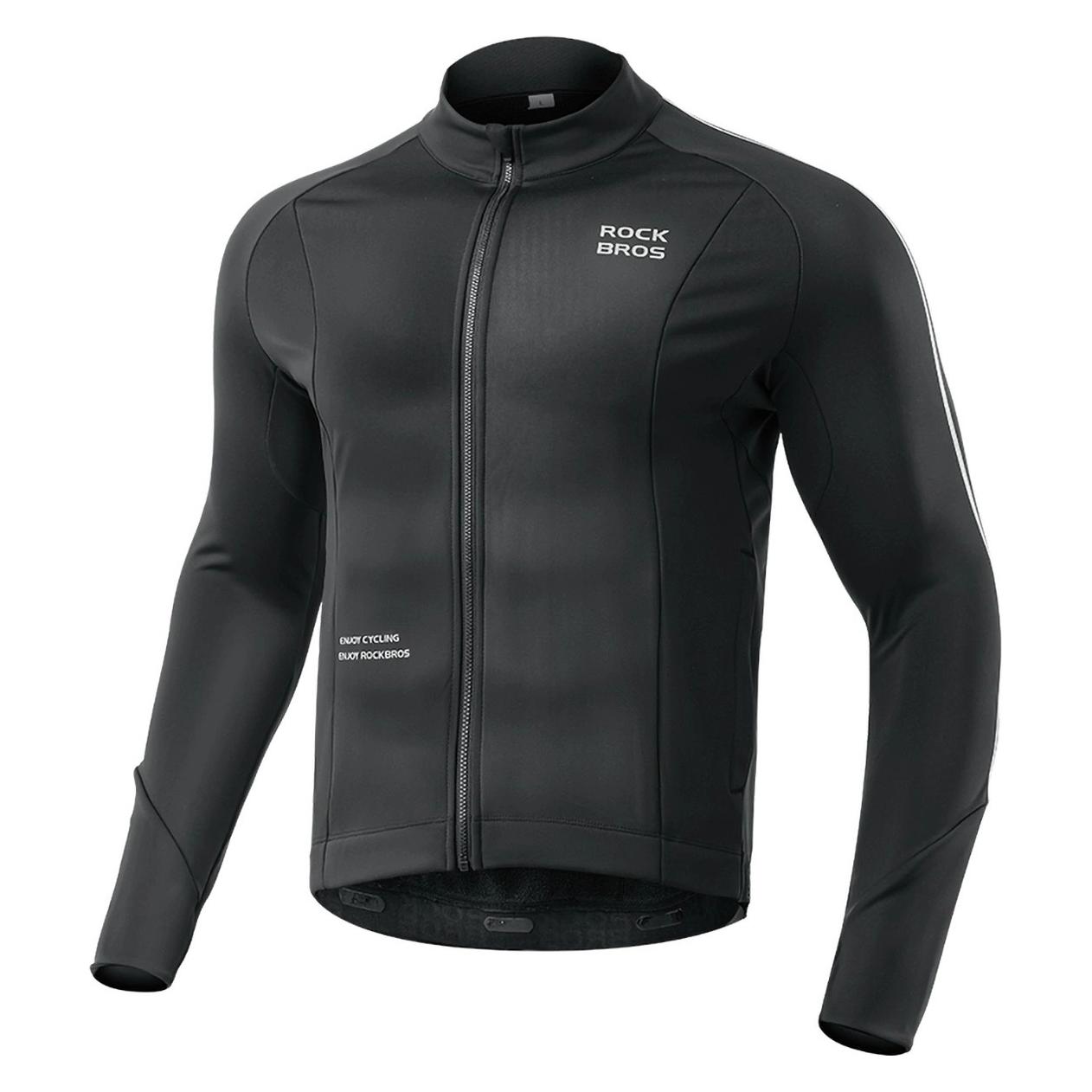 Rockbros 15400002004 Langarm-Radtrikot Herbst/Winter XL - Schwarz (XL) (1701423730)