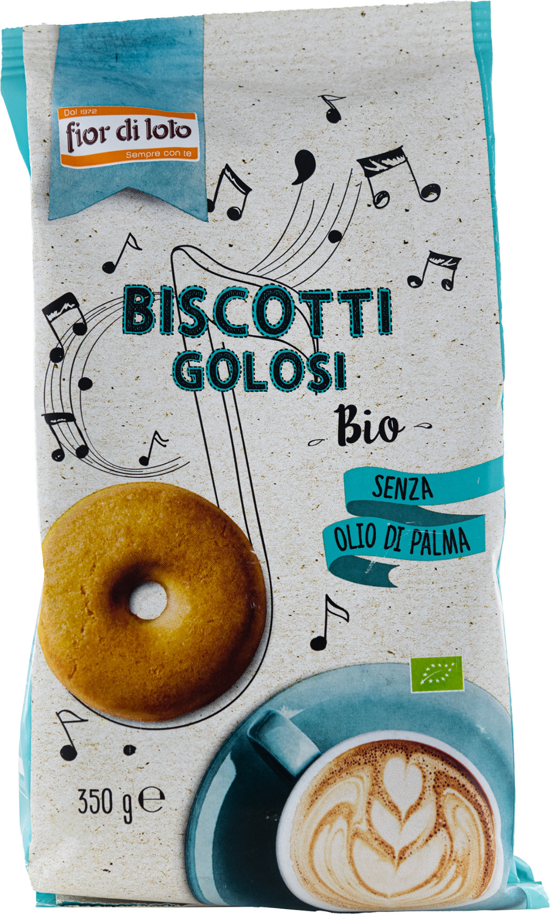FIOR DI LOTO Biscotti Con Panna Bio 350 Grammi 