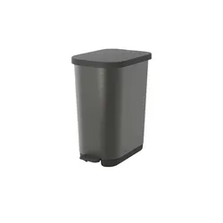 Rotho Treteimer  Ribo , grau , Kunststoff , Maße (cm): B: 40 H: 28,5 T: 51.3