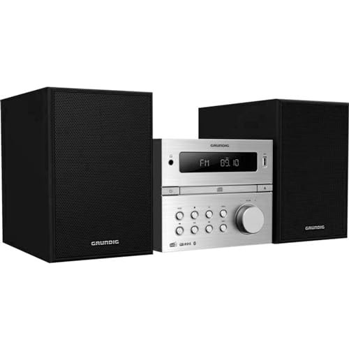 Grundig CMS 4200 BT DAB+ Micro HiFi-systeem, zilver-zwart, GHF1070