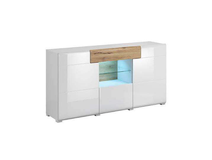 Buffet 3 portes 1 tiroir Jules Blanc et Bois