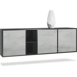 SIDEBOARD Cuba Türen in Beton Oxid Optik