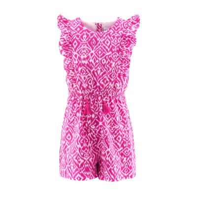 Sommerkleid HAPPY GIRLS "Jumpsuit", Mädchen, Gr. 104, EURO-Größen, Stoff, rosa (deep pink), Stoff, 100% Baumwolle, normal, Kleider Sommerkleid