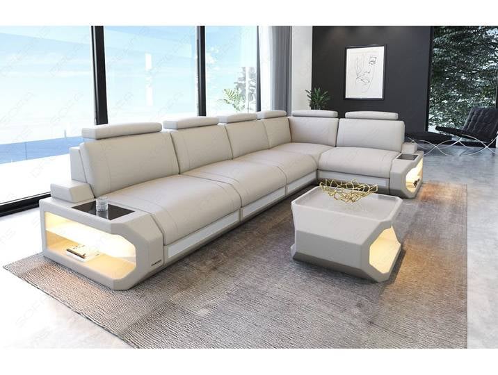 Leder-Ecksofa Siena L Lang Komfort & Stil