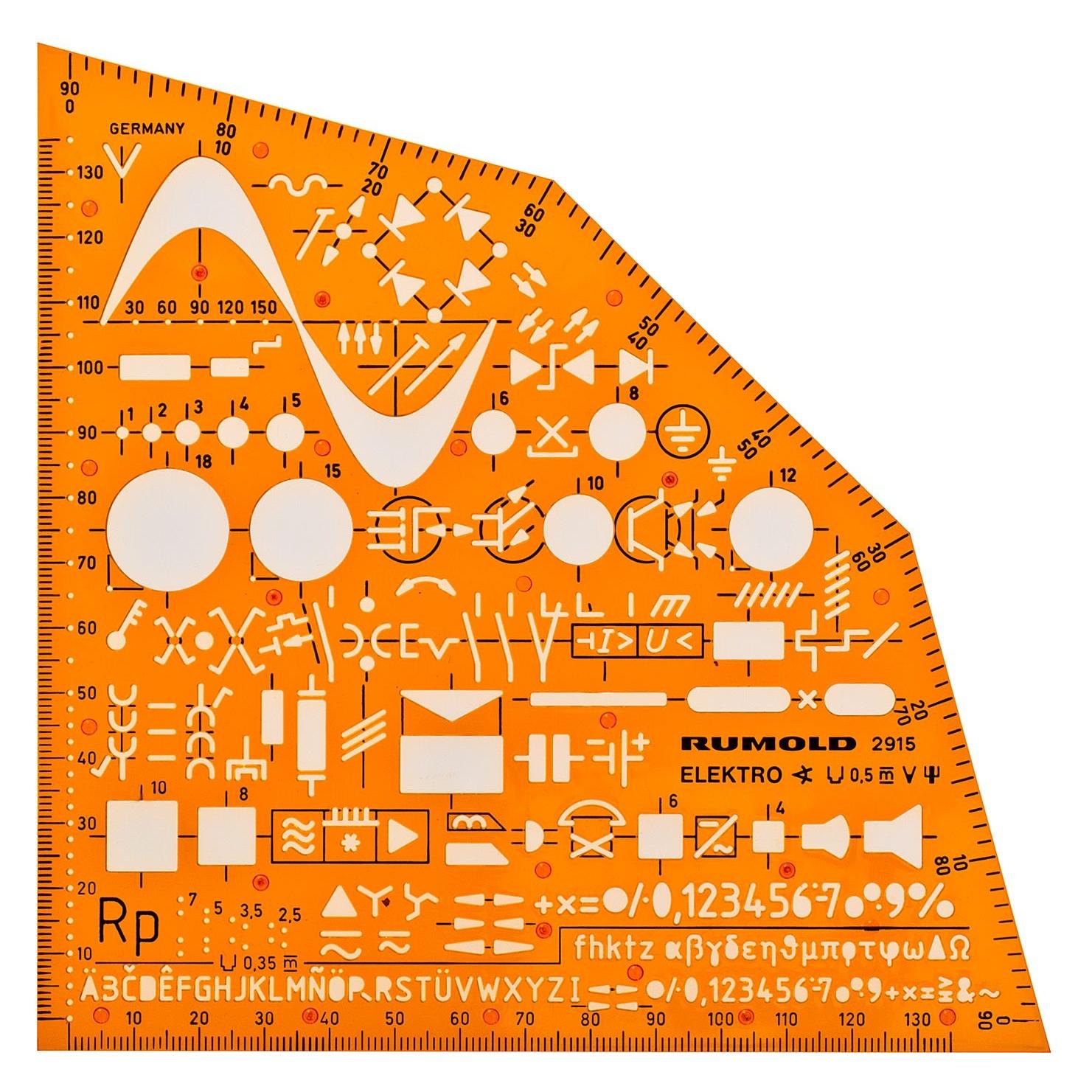 Rumold Ausbildungsschablone Elektro (15.50 cm, Kunststoff) (4012108017206)