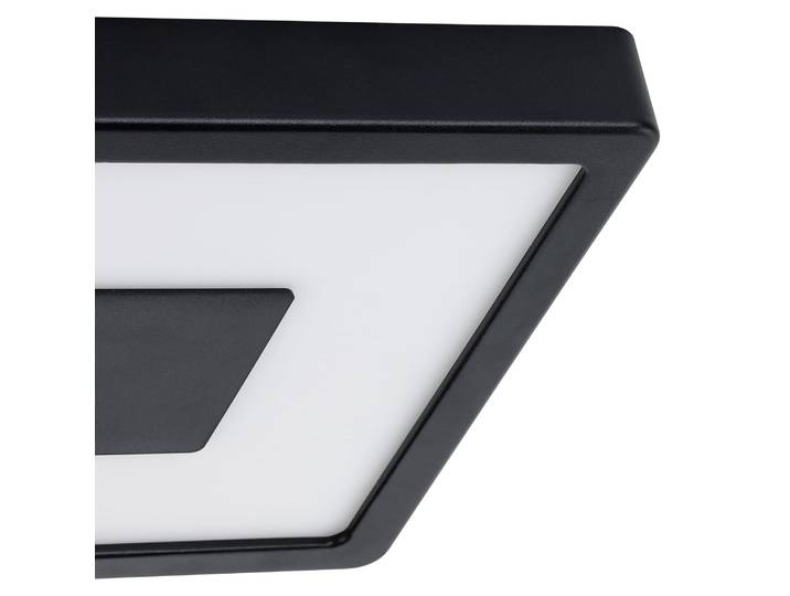 Eglo 900283 IPHIAS 2 LED Luminaire apparent 17W 210x210mm Noir Blanc Blanc chaud IP44