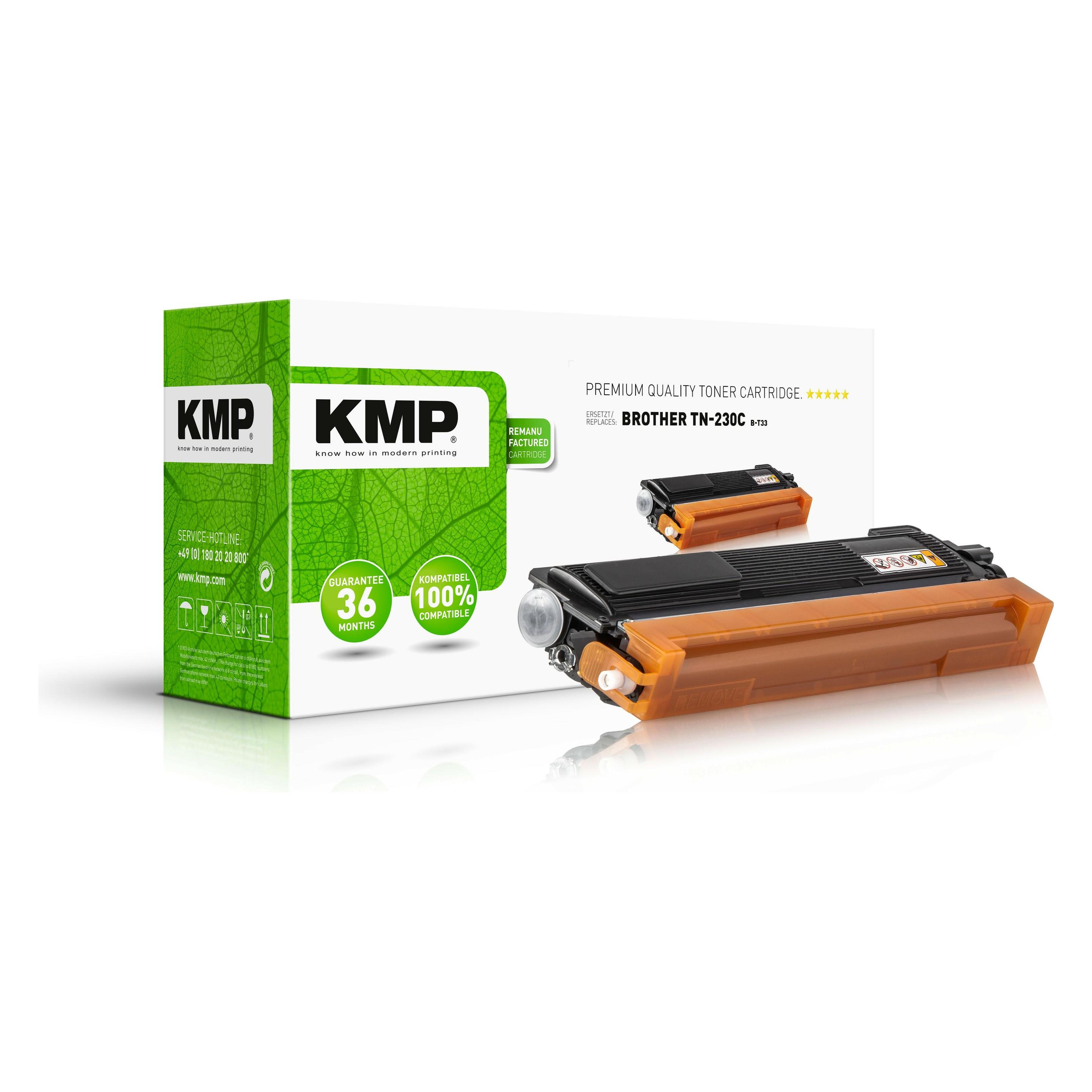 KMP B-T33 - Cyan  - Tonerpatrone (BK, O) (1242,0003)