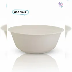 Blanc HYGIENIC Bowl-/ Suppenschale mittel Holzfaser,500ml, 800 Stk, wood fiber, nassfest & fettdicht, Holz aus der EU, kompostier- & recyclebar