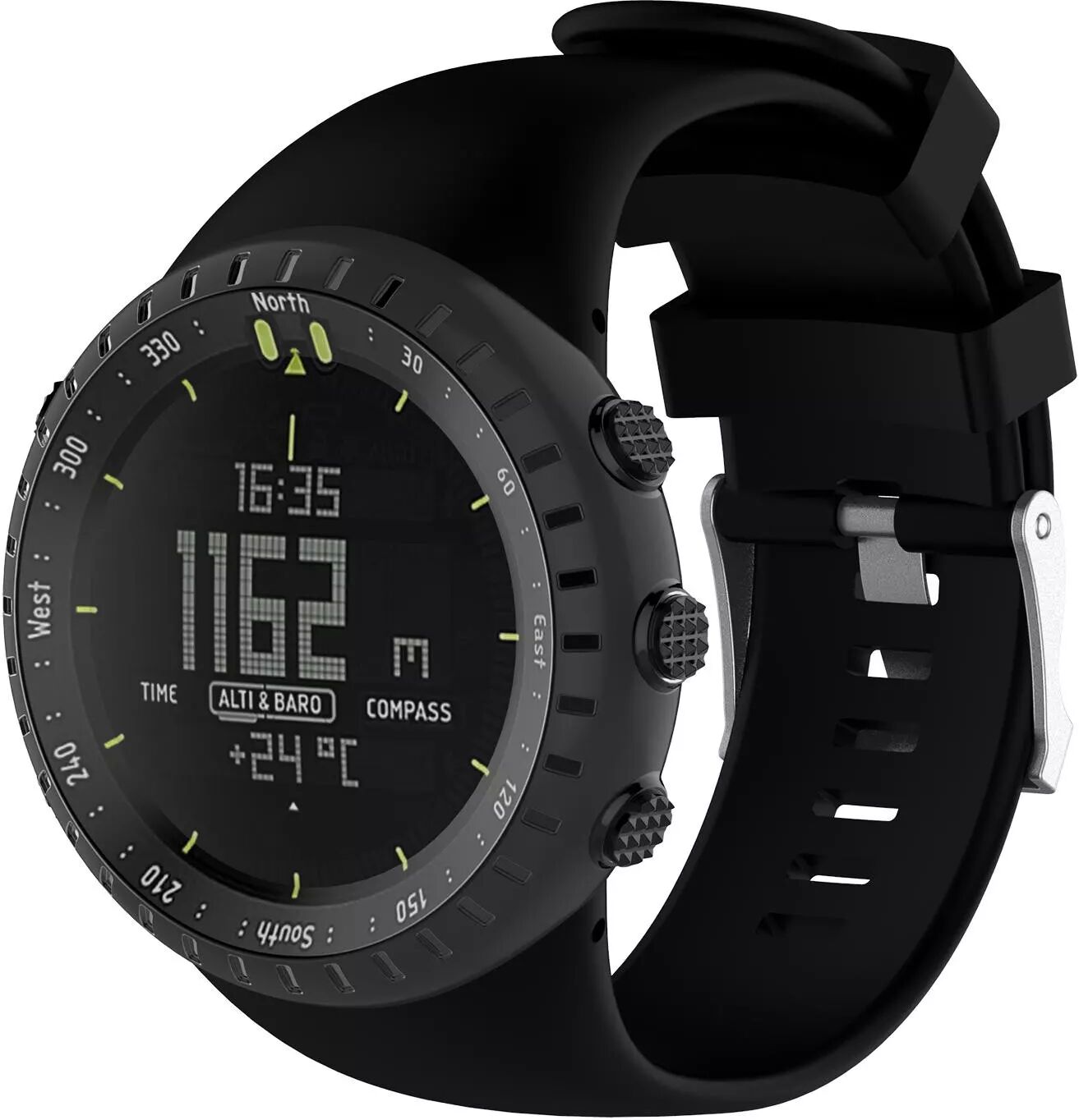 INF Bracelet de montre TPU pour Suunto Core Noir
