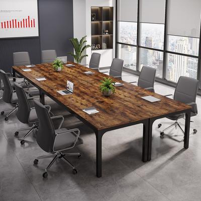 OEM "13 FT Conference Table Set for 4, 78.74"" Large Office Conference Tables, Modern Seminar Meeting Table Desk"