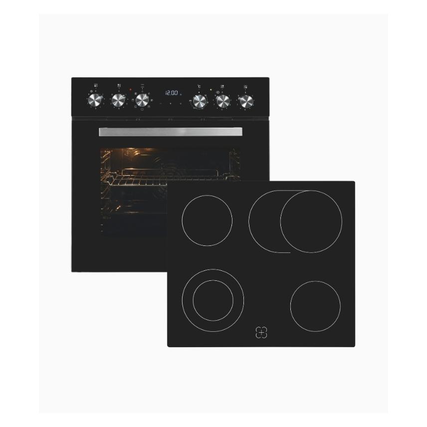 Exquisit EHE157-UBZ-020-Set Kochfeld mit Rahmen (59.20 cm) (Exquisit)
