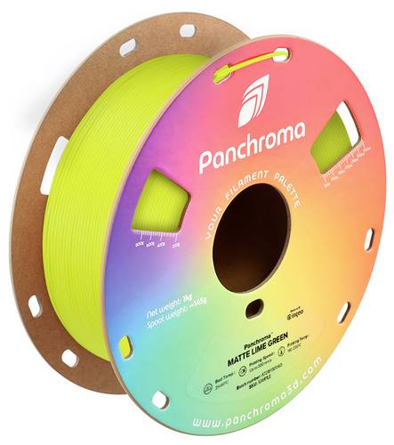 Polymaker CA04023 Panchroma Matte Filament PLA Matt, geringerer Kunststoffgehalt 1.75mm 1000g lime green, Grün 1St.