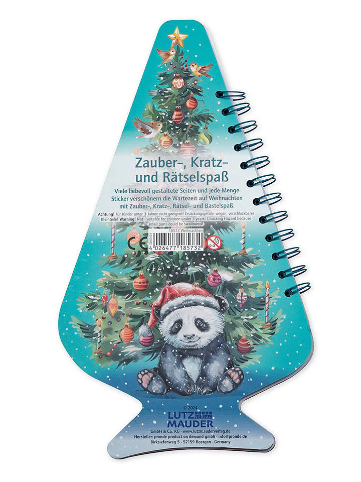 Lutz Mauder Zauberkratzblock "TapirElla Weihnachten" - ab 3 Jahren - onesize