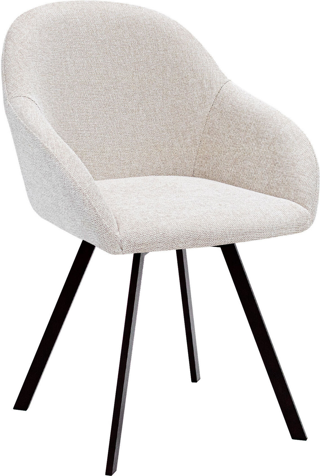 Kick Collection Draaibare eetkamerstoel Olof - Champagnekleurig - Gestructureerde stof