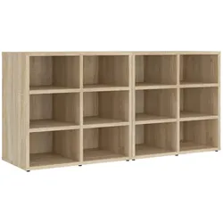 vidaXL Schuhregale 2 Stk. Sonoma-Eiche 52,5x30x50 cm