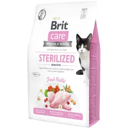 Brit Care Fresh Rabbit getreidefrei Sterilized / Sensitiv Katzentrockenfutter 2 Kilogramm