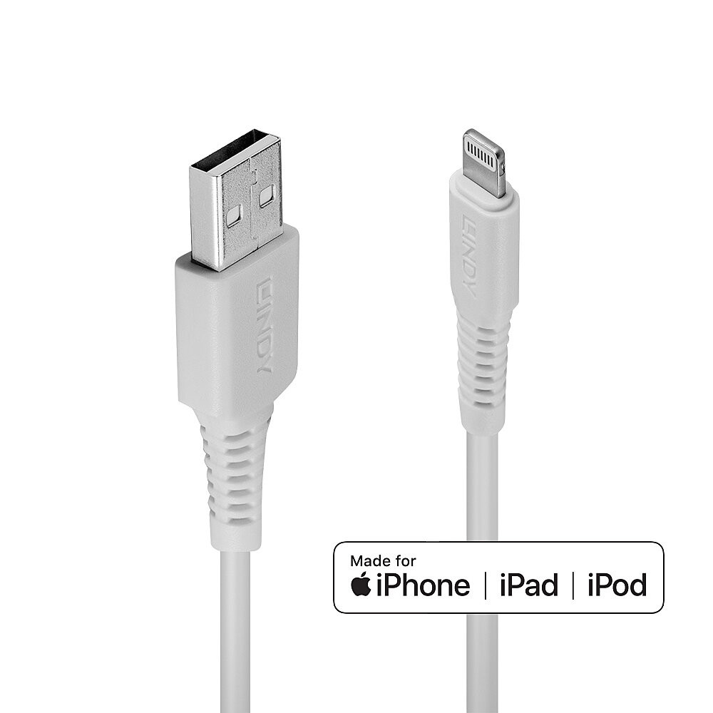 Lindy USB naar Lightning kabel wit 0,5 m