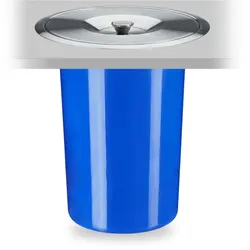 Relaxdays Mülleimer für Arbeitsplatte 8 Liter Blau,Silber