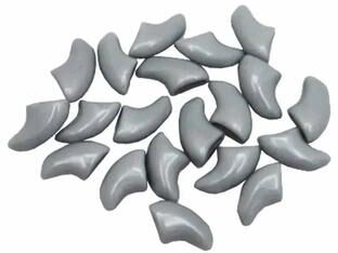 Inspired Living CozyPaws Silicone Cat Nail Caps 20 Piece Soft Scratch Protection Set gray s