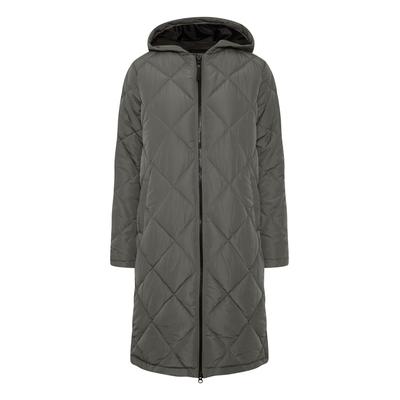 Schneejacke OXMO "Steppmantel OXStanca", Damen, Gr. M, grau (pewter), Obermaterial: 100% Polyester PES., Mäntel Schneejacke