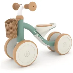 Chillafish - Cruzi 4-wheel first ride-on with woven basket, comfy seat and silent anti-skid wheels (