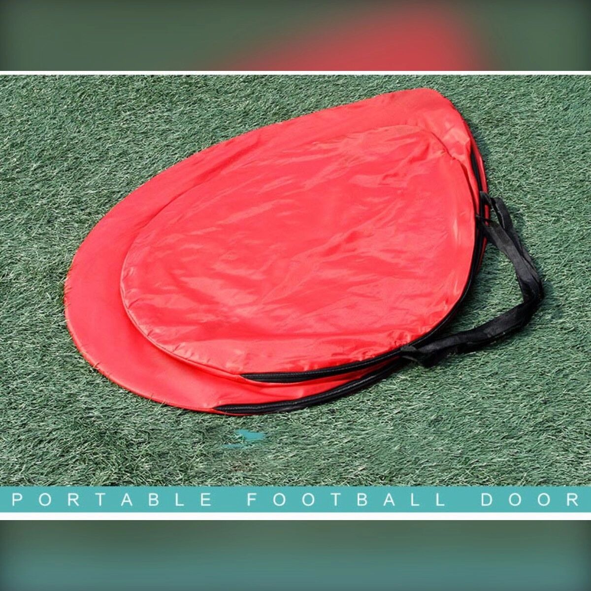 INF Tragbares faltbares Fußballtor – wasserdichtes Oxford-Gewebe, stabiles Gestell, inklusive Tragetasche Blau