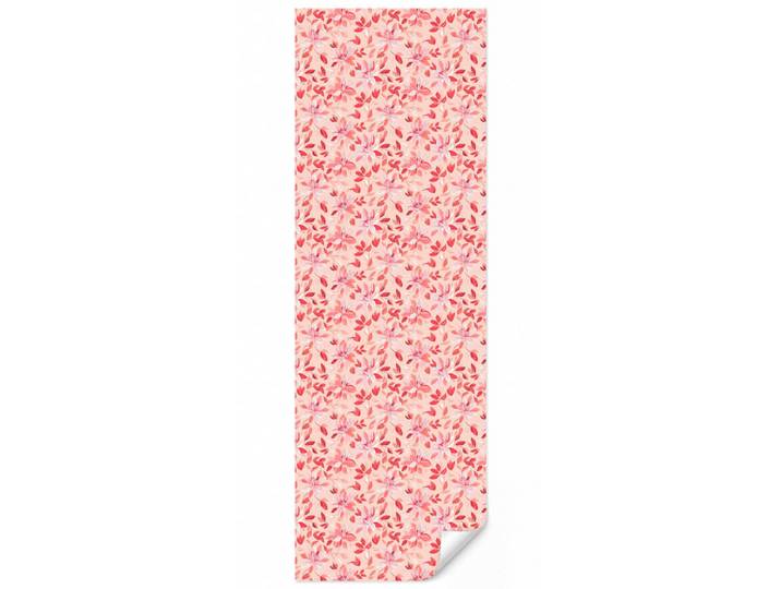 OnlyWow Tapete - Botanisch - Blumen - Rot - 100x280 cm, Koralle, Papier, Rechteckig, 100x280 cm, Tapeten & Wandverkleidungen, Vliestapeten