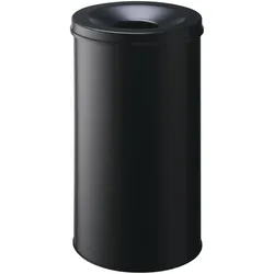 Durable Mülleimer - rund - 60 L - Stahl - Schwarz, Abfalleimer, Schwarz