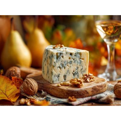 CALVENDO Puzzle Roquefort Blauschimmelkäse mit Nüssen und Birnen | 1000 Teile Lege-Größe 64x48cm Foto-Puzzle für glückliche Stunden