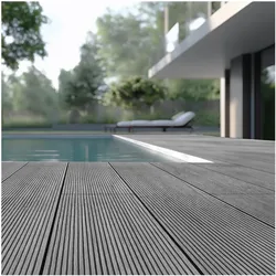 HOME DELUXE WPC Terrassendielen Komplettset (inkl. Unterkonstruktion) SAMANA - Hellgrau 20m2