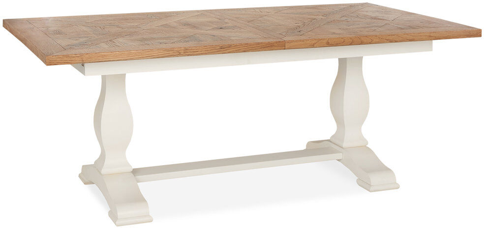 Three Posts Mason 240 cm Extendable Beech Rectangular Wood Top Dining Table with Wood Base Washed Oak