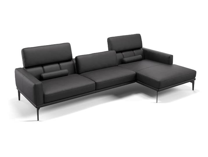 Eckgarnitur SALERNO Designer Couch Leder Sofa Ecksofa