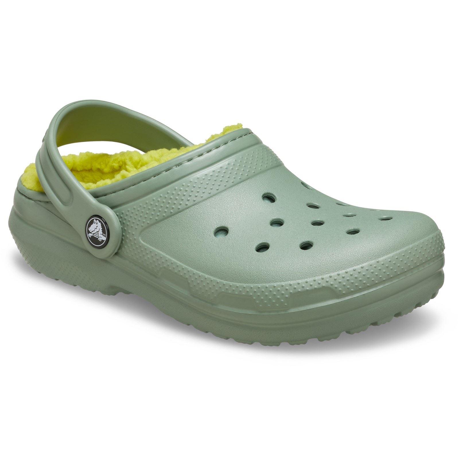 Crocs Classic Gevoerde Thermoplastische Kinderen Mos Clogs