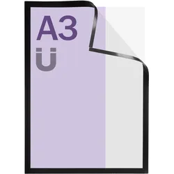 Magnetrahmen A3, magnetisch schwarz, Hart-PVC